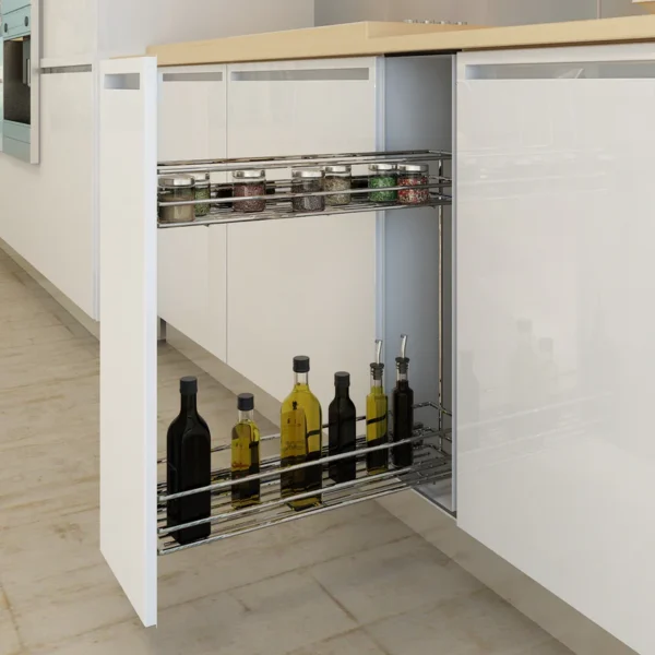 KITCHEN ACCESSORIES MULTIPURPOSE RACK SOFT CLOSE (SP-6060) Black