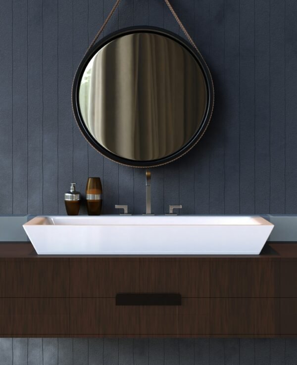 Burlington Freestanding 1340mm Matt Green Vanity Unit